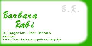 barbara rabi business card